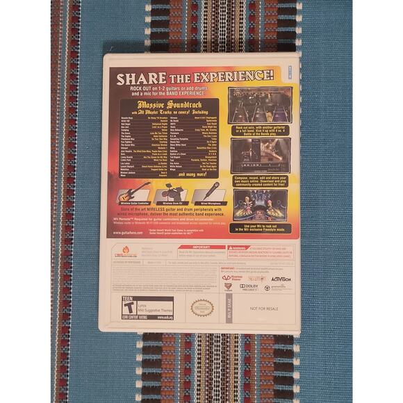 Guitar Hero World Tour Wii Nintendo With Manual. Game Only Pre-owned Untested - Picture 2 of 4